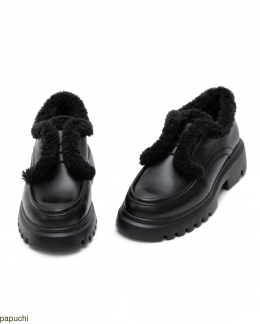 БРОГИ утеплені у чорній шкірі 20-37x